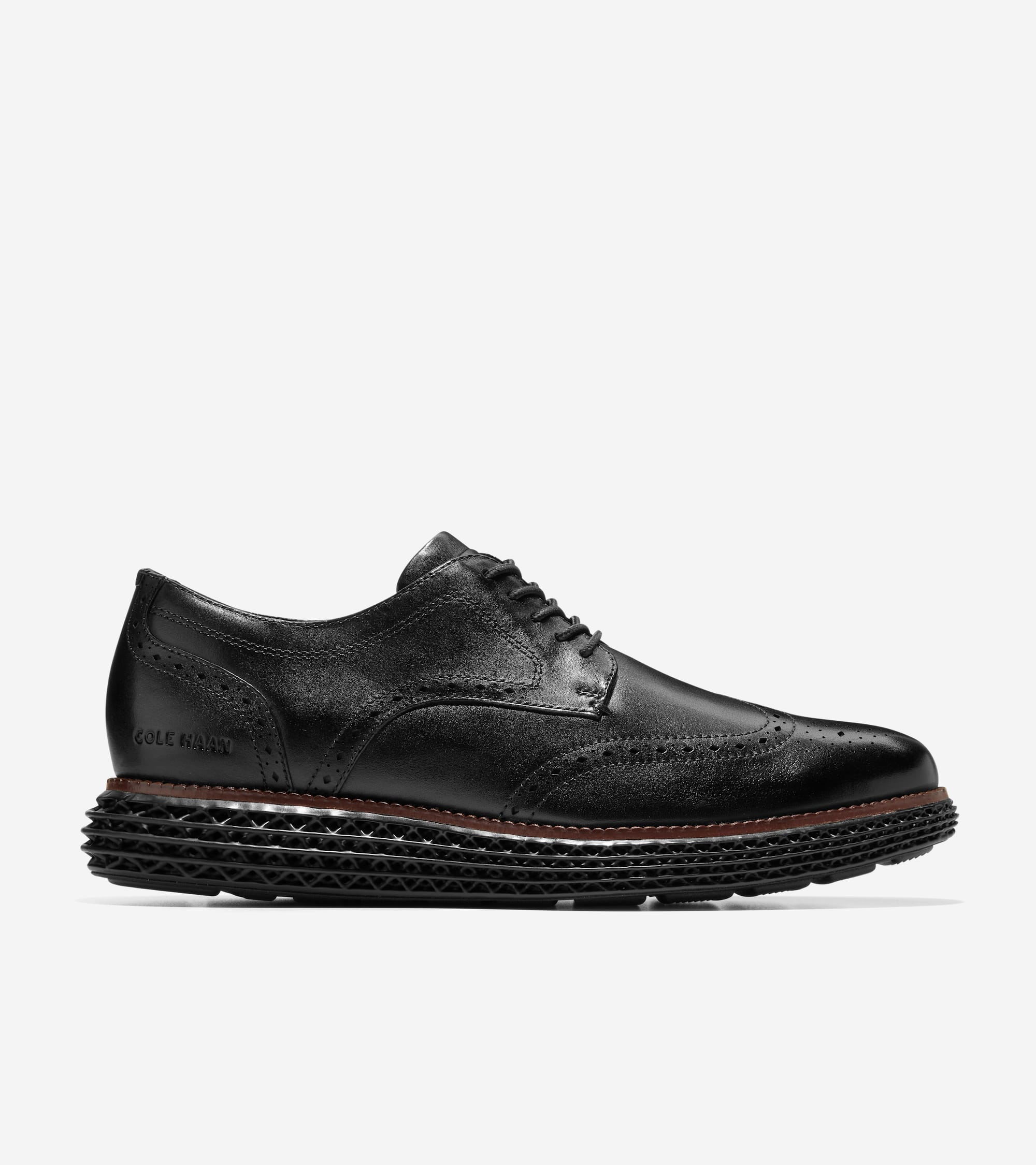 Men's ØriginalGrand 2.0 Wingtip Oxfords in Black | Cole Haan